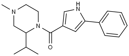 (2-isopropyl-4-methylpiperazin-1-yl)(5-phenyl-1H-pyrrol-3-yl)methanone Structure