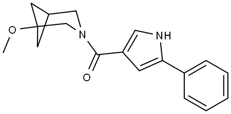 (1-methoxy-3-azabicyclo[3.1.1]heptan-3-yl)(5-phenyl-1H-pyrrol-3-yl)methanone Structure