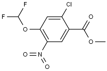 methyl 2-chloro-4-(difluoromethoxy)-5-nitrobenzoate Structure