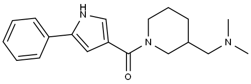 (3-((dimethylamino)methyl)piperidin-1-yl)(5-phenyl-1H-pyrrol-3-yl)methanone Structure