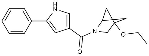 (4-ethoxy-2-azabicyclo[2.1.1]hexan-2-yl)(5-phenyl-1H-pyrrol-3-yl)methanone Structure