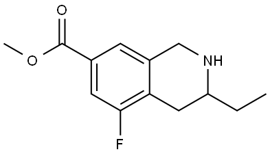 7-Isoquinolinecarboxylic acid, 3-ethyl-5-fluoro-1,2,3,4-tetrahydro-, methyl ester Structure