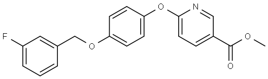 methyl 6-(4-((3-fluorobenzyl)oxy)phenoxy)nicotinate Structure