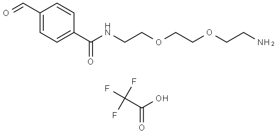 CHO-Ph-CONH-PEG2-amine TFA 구조식 이미지