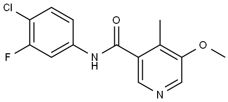 N-(4-Chloro-3-fluorophenyl)-5-methoxy-4-methyl-3-pyridinecarboxamide Structure