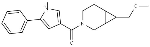 (7-(methoxymethyl)-3-azabicyclo[4.1.0]heptan-3-yl)(5-phenyl-1H-pyrrol-3-yl)methanone Structure