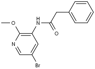 N-(5-Bromo-2-methoxy-3-pyridinyl)benzeneacetamide 구조식 이미지