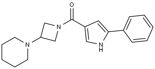 (5-phenyl-1H-pyrrol-3-yl)(3-(piperidin-1-yl)azetidin-1-yl)methanone Structure