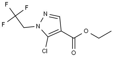 1H-Pyrazole-4-carboxylic acid, 5-chloro-1-(2,2,2-trifluoroethyl)-, ethyl ester Structure