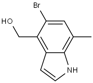 (5-bromo-7-methyl-1H-indol-4-yl)methanol Structure