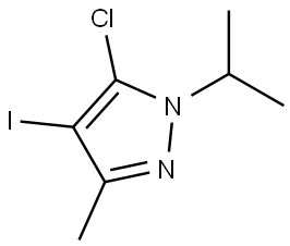 5-chloro-4-iodo-1-isopropyl-3-methyl-1H-pyrazole 구조식 이미지