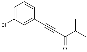 1-(3-chlorophenyl)-4-methylpent-1-yn-3-one Structure