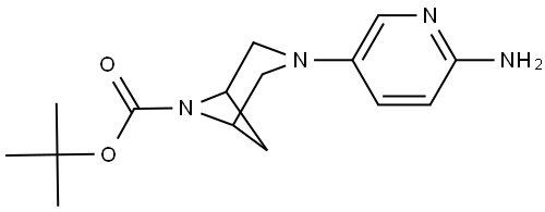 tert-butyl 3-(6-aminopyridin-3-yl)-3,6-diazabicyclo[3.1.1]heptane-6-carboxylate Structure