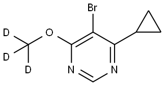 5-Bromo-4-cyclopropyl-6-methoxypyrimidine-d3 Structure