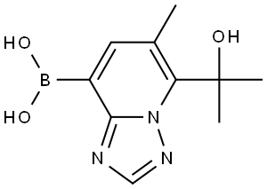 Boronic acid, B-[5-(1-hydroxy-1-methylethyl)-6-methyl[1,2,4]triazolo[1,5-a]pyridin-8-yl]- Structure