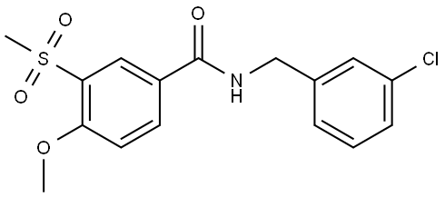 N-[(3-Chlorophenyl)methyl]-4-methoxy-3-(methylsulfonyl)benzamide Structure