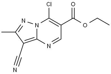 ethyl 7-chloro-3-cyano-2-methylpyrazolo[1,5-a]pyrimidine-6-carboxylate Structure