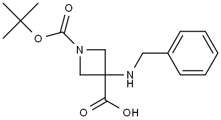 1-Boc-3-(benzylamino)azetidine-3-carboxylic Acid Structure