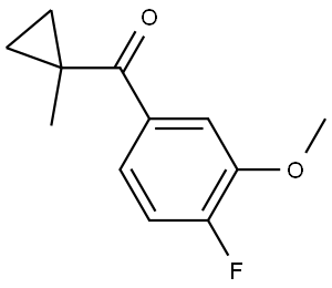 (4-fluoro-3-methoxyphenyl)(1-methylcyclopropyl)methanone Structure