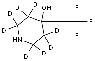 4-(trifluoromethyl)piperidin-2,2,3,3,5,5,6,6-d8-4-ol Structure