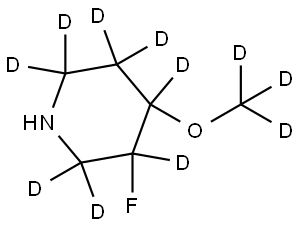 3-fluoro-4-(methoxy-d3)piperidine-2,2,3,4,5,5,6,6-d8 Structure