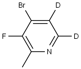 4-bromo-3-fluoro-2-methylpyridine-5,6-d2 Structure