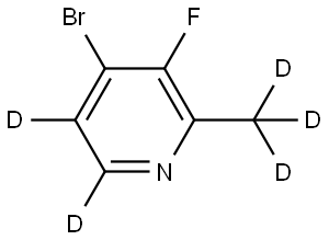 4-bromo-3-fluoro-2-(methyl-d3)pyridine-5,6-d2 Structure