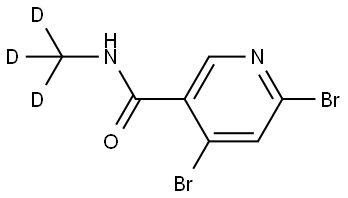 4,6-dibromo-N-(methyl-d3)nicotinamide Structure