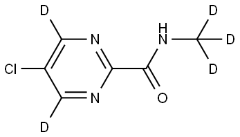 5-chloro-N-(methyl-d3)pyrimidine-4,6-d2-2-carboxamide Structure