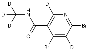 4,6-dibromo-N-(methyl-d3)nicotinamide-2,5-d2 구조식 이미지