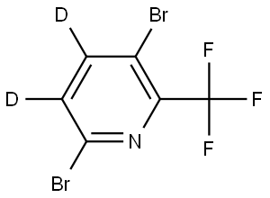 3,6-dibromo-2-(trifluoromethyl)pyridine-4,5-d2 Structure