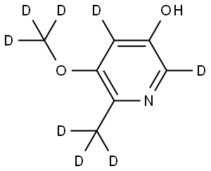 5-(methoxy-d3)-6-(methyl-d3)pyridin-2,4-d2-3-ol Structure