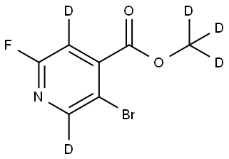 methyl-d3 5-bromo-2-fluoroisonicotinate-3,6-d2 Structure