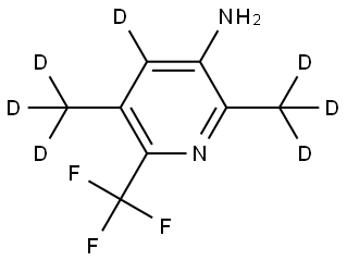 2,5-bis(methyl-d3)-6-(trifluoromethyl)pyridin-4-d-3-amine Structure