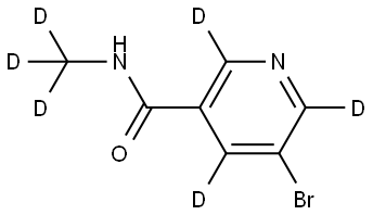 5-bromo-N-(methyl-d3)nicotinamide-2,4,6-d3 Structure