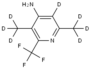 3,6-bis(methyl-d3)-2-(trifluoromethyl)pyridin-5-d-4-amine 구조식 이미지