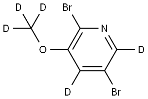2,5-dibromo-3-(methoxy-d3)pyridine-4,6-d2 Structure