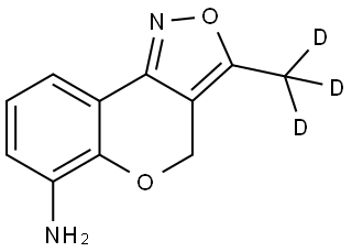 3-(methyl-d3)-4H-chromeno[4,3-c]isoxazol-6-amine Structure