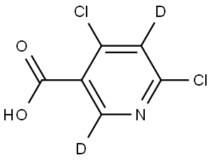 4,6-dichloronicotinic-2,5-d2 acid 구조식 이미지