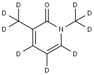 1,3-bis(methyl-d3)pyridin-2(1H)-one-4,5,6-d3 Structure