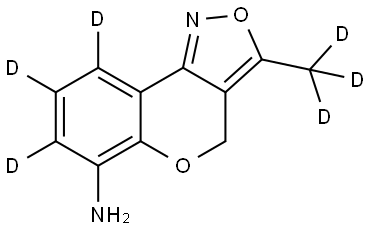 3-(methyl-d3)-4H-chromeno[4,3-c]isoxazol-7,8,9-d3-6-amine Structure