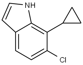 1H-Indole, 6-chloro-7-cyclopropyl- Structure