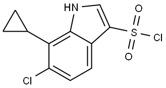 1H-Indole-3-sulfonyl chloride, 6-chloro-7-cyclopropyl- Structure