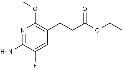 3-Pyridinepropanoic acid, 6-amino-5-fluoro-2-methoxy-, ethyl ester Structure