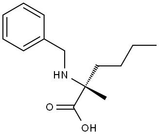 (R)-2-(benzylamino)-2-methylhexanoic acid Structure