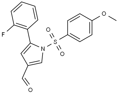 5-(2-fluorophenyl)-1-((4-methoxyphenyl)sulfonyl)-1H-pyrrole-3-carbaldehyde Structure