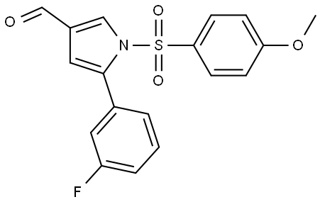 5-(3-fluorophenyl)-1-((4-methoxyphenyl)sulfonyl)-1H-pyrrole-3-carbaldehyde Structure