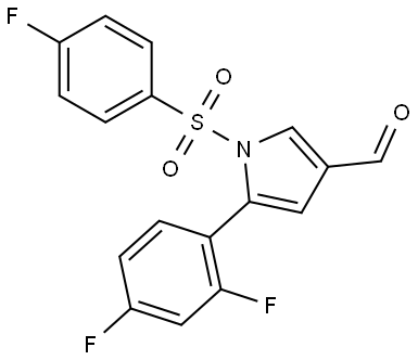 5-(2,4-difluorophenyl)-1-((4-fluorophenyl)sulfonyl)-1H-pyrrole-3-carbaldehyde Structure