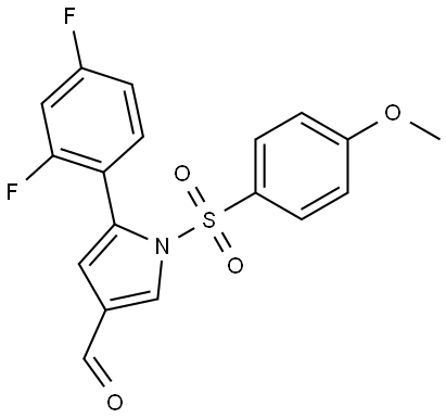 5-(2,4-difluorophenyl)-1-((4-methoxyphenyl)sulfonyl)-1H-pyrrole-3-carbaldehyde Structure