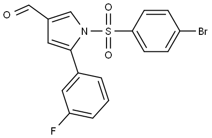 1-((4-bromophenyl)sulfonyl)-5-(3-fluorophenyl)-1H-pyrrole-3-carbaldehyde Structure